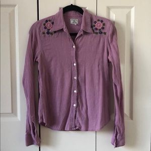 GUC Lucky Brand Embroidered Western Top